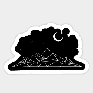 Minimal Mountains Geometry Outdoor Hiking Sticker